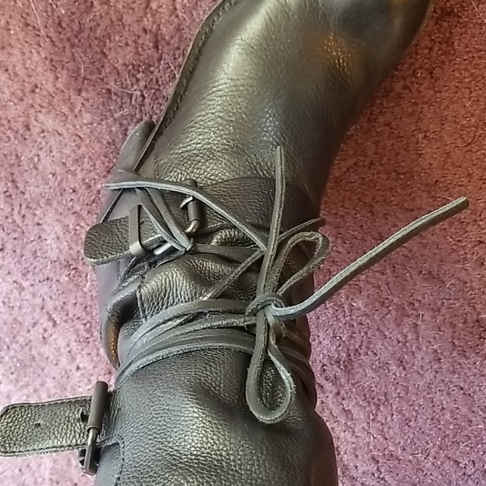 Leather boots